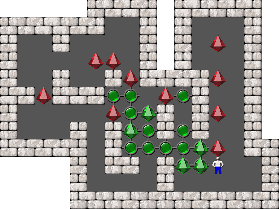 Sokoban Monry and Panda Arranged level 72